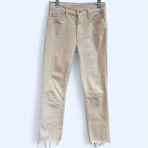 MOTHER Women's Beige Ankle Jeans